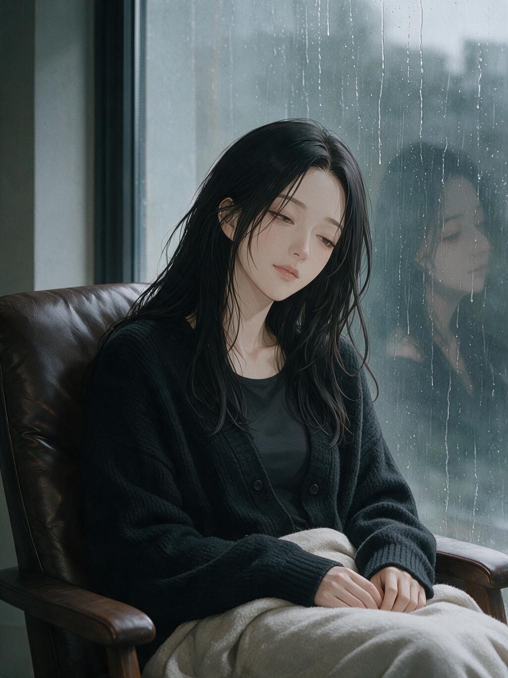 다인 에디터 — 창밖의 비
